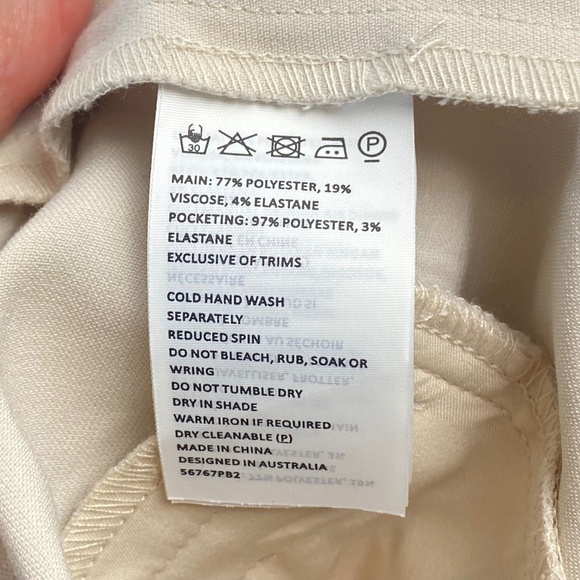 BARDOT Anna High Waist Pant in Beige Size S - Picture 7 of 12